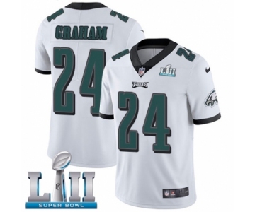 Men's Nike Philadelphia Eagles #24 Corey Graham White Vapor Untouchable Limited Player Super Bowl LII NFL Jersey