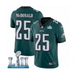 Men's Nike Philadelphia Eagles #25 Tommy McDonald Midnight Green Team Color Vapor Untouchable Limited Player Super Bowl LII NFL Jersey