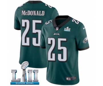 Men's Nike Philadelphia Eagles #25 Tommy McDonald Midnight Green Team Color Vapor Untouchable Limited Player Super Bowl LII NFL Jersey