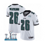 Men's Nike Philadelphia Eagles #26 Jaylen Watkins White Vapor Untouchable Limited Player Super Bowl LII NFL Jersey