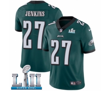 Men's Nike Philadelphia Eagles #27 Malcolm Jenkins Midnight Green Team Color Vapor Untouchable Limited Player Super Bowl LII NFL Jersey