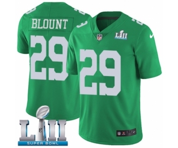 Men's Nike Philadelphia Eagles #29 LeGarrette Blount Limited Green Rush Vapor Untouchable Super Bowl LII NFL Jersey