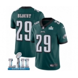 Men's Nike Philadelphia Eagles #29 LeGarrette Blount Midnight Green Team Color Vapor Untouchable Limited Player Super Bowl LII NFL Jersey