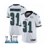 Men's Nike Philadelphia Eagles #31 Wilbert Montgomery White Vapor Untouchable Limited Player Super Bowl LII NFL Jersey