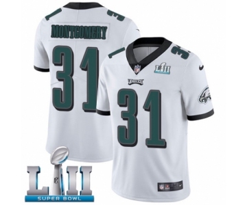 Men's Nike Philadelphia Eagles #31 Wilbert Montgomery White Vapor Untouchable Limited Player Super Bowl LII NFL Jersey