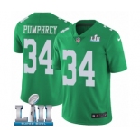 Men's Nike Philadelphia Eagles #34 Donnel Pumphrey Limited Green Rush Vapor Untouchable Super Bowl LII NFL Jersey