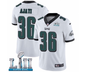 Men's Nike Philadelphia Eagles #36 Jay Ajayi White Vapor Untouchable Limited Player Super Bowl LII NFL Jersey