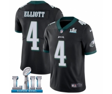 Men's Nike Philadelphia Eagles #4 Jake Elliott Black Alternate Vapor Untouchable Limited Player Super Bowl LII NFL Jersey