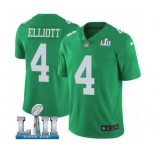 Men's Nike Philadelphia Eagles #4 Jake Elliott Limited Green Rush Vapor Untouchable Super Bowl LII NFL Jersey