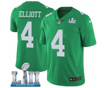 Men's Nike Philadelphia Eagles #4 Jake Elliott Limited Green Rush Vapor Untouchable Super Bowl LII NFL Jersey