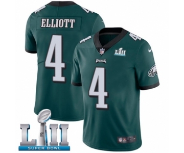 Men's Nike Philadelphia Eagles #4 Jake Elliott Midnight Green Team Color Vapor Untouchable Limited Player Super Bowl LII NFL Jersey