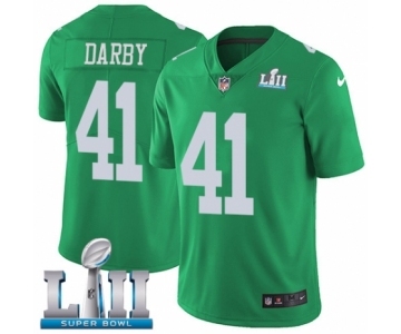 Men's Nike Philadelphia Eagles #41 Ronald Darby Limited Green Rush Vapor Untouchable Super Bowl LII NFL Jersey