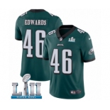 Men's Nike Philadelphia Eagles #46 Herman Edwards Midnight Green Team Color Vapor Untouchable Limited Player Super Bowl LII NFL Jersey