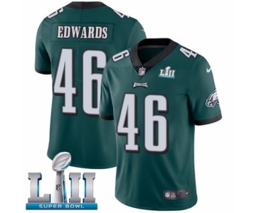 Men's Nike Philadelphia Eagles #46 Herman Edwards Midnight Green Team Color Vapor Untouchable Limited Player Super Bowl LII NFL Jersey