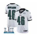 Men's Nike Philadelphia Eagles #46 Herman Edwards White Vapor Untouchable Limited Player Super Bowl LII NFL Jersey