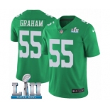 Men's Nike Philadelphia Eagles #55 Brandon Graham Limited Green Rush Vapor Untouchable Super Bowl LII NFL Jersey