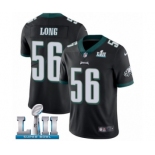 Men's Nike Philadelphia Eagles #56 Chris Long Black Alternate Vapor Untouchable Limited Player Super Bowl LII NFL Jersey