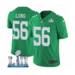 Men's Nike Philadelphia Eagles #56 Chris Long Limited Green Rush Vapor Untouchable Super Bowl LII NFL Jersey