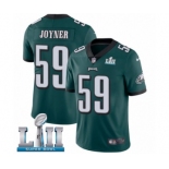 Men's Nike Philadelphia Eagles #59 Seth Joyner Midnight Green Team Color Vapor Untouchable Limited Player Super Bowl LII NFL Jersey