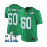 Men's Nike Philadelphia Eagles #60 Chuck Bednarik Limited Green Rush Vapor Untouchable Super Bowl LII NFL Jersey