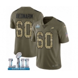 Men's Nike Philadelphia Eagles #60 Chuck Bednarik Limited Olive Camo 2017 Salute to Service Super Bowl LII NFL Jersey