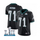 Men's Nike Philadelphia Eagles #71 Jason Peters Black Alternate Vapor Untouchable Limited Player Super Bowl LII NFL Jersey