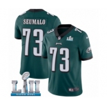 Men's Nike Philadelphia Eagles #73 Isaac Seumalo Midnight Green Team Color Vapor Untouchable Limited Player Super Bowl LII NFL Jersey