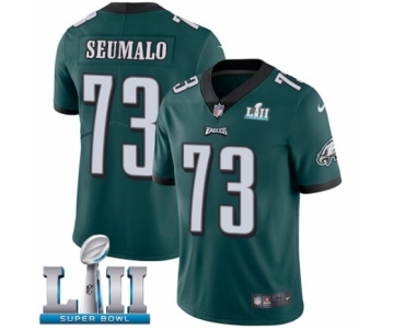 Men's Nike Philadelphia Eagles #73 Isaac Seumalo Midnight Green Team Color Vapor Untouchable Limited Player Super Bowl LII NFL Jersey