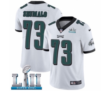 Men's Nike Philadelphia Eagles #73 Isaac Seumalo White Vapor Untouchable Limited Player Super Bowl LII NFL Jersey