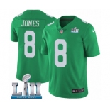 Men's Nike Philadelphia Eagles #8 Donnie Jones Limited Green Rush Vapor Untouchable Super Bowl LII NFL Jersey