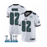 Men's Nike Philadelphia Eagles #82 Mike Quick White Vapor Untouchable Limited Player Super Bowl LII NFL Jersey