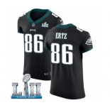 Men's Nike Philadelphia Eagles #86 Zach Ertz Black Vapor Untouchable Elite Player Super Bowl LII NFL Jersey