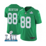 Men's Nike Philadelphia Eagles #88 Trey Burton Limited Green Rush Vapor Untouchable Super Bowl LII NFL Jersey