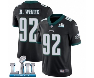 Men's Nike Philadelphia Eagles #92 Reggie White Black Alternate Vapor Untouchable Limited Player Super Bowl LII NFL Jersey