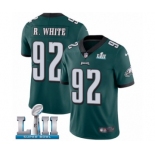 Men's Nike Philadelphia Eagles #92 Reggie White Midnight Green Team Color Vapor Untouchable Limited Player Super Bowl LII NFL Jersey