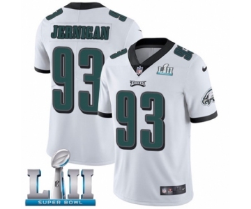 Men's Nike Philadelphia Eagles #93 Timmy Jernigan White Vapor Untouchable Limited Player Super Bowl LII NFL Jersey