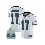 Nike Philadelphia Eagles #17 Alshon Jeffery White Super Bowl LII Champions Men Stitched NFL Vapor Untouchable Limited Jersey