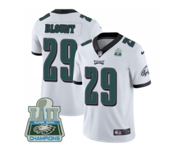 Nike Philadelphia Eagles #29 LeGarrette Blount White Super Bowl LII Champions Men Stitched NFL Vapor Untouchable Limited Jersey