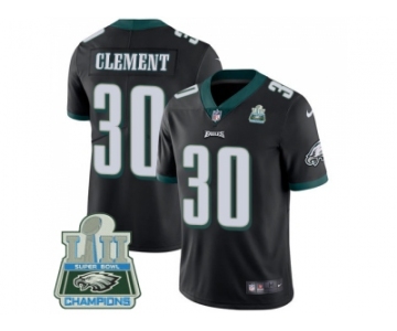 Nike Philadelphia Eagles #30 Corey Clement Black Alternate Super Bowl LII Champions Men Stitched NFL Vapor Untouchable Limited Jersey