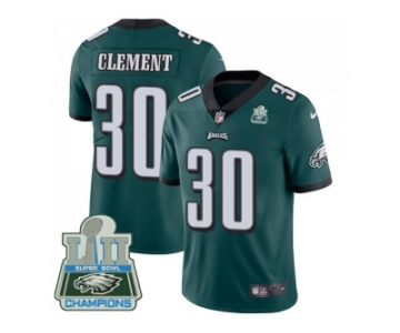 Nike Philadelphia Eagles #30 Corey Clement Midnight Green Team Color Super Bowl LII Champions Men Stitched NFL Vapor Untouchable Limited Jersey