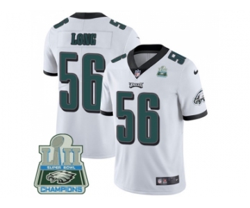 Nike Philadelphia Eagles #56 Chris Long White Super Bowl LII Champions Men Stitched NFL Vapor Untouchable Limited Jersey