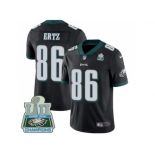 Nike Philadelphia Eagles #86 Zach Ertz Black Alternate Super Bowl LII Champions Men Stitched NFL Vapor Untouchable Limited Jersey