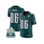 Nike Philadelphia Eagles #86 Zach Ertz Midnight Green Team Color Super Bowl LII Champions Men Stitched NFL Vapor Untouchable Limited Jersey