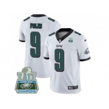 Nike Philadelphia Eagles #9 Nick Foles White Super Bowl LII Champions Men Stitched NFL Vapor Untouchable Limited Jersey