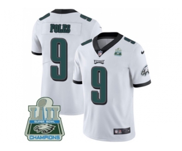 Nike Philadelphia Eagles #9 Nick Foles White Super Bowl LII Champions Men Stitched NFL Vapor Untouchable Limited Jersey