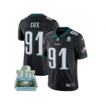 Nike Philadelphia Eagles #91 Fletcher Cox Black Alternate Super Bowl LII Champions Men Stitched NFL Vapor Untouchable Limited Jersey