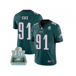 Nike Philadelphia Eagles #91 Fletcher Cox Midnight Green Team Color Super Bowl LII Champions Men Stitched NFL Vapor Untouchable Limited Jersey