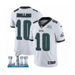 Youth Nike Philadelphia Eagles #10 Mack Hollins White Vapor Untouchable Limited Player Super Bowl LII NFL Jersey