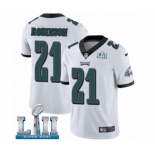 Youth Nike Philadelphia Eagles #21 Patrick Robinson White Vapor Untouchable Limited Player Super Bowl LII NFL Jersey