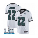 Youth Nike Philadelphia Eagles #22 Sidney Jones White Vapor Untouchable Limited Player Super Bowl LII NFL Jersey